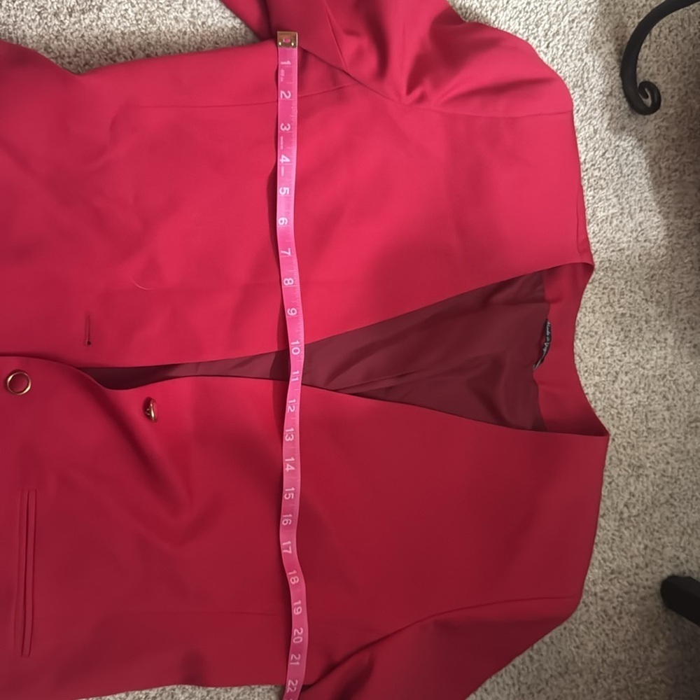 Preswick & Moore Deep Red Wool Blazer with matching skirt - Picture 16 of 16